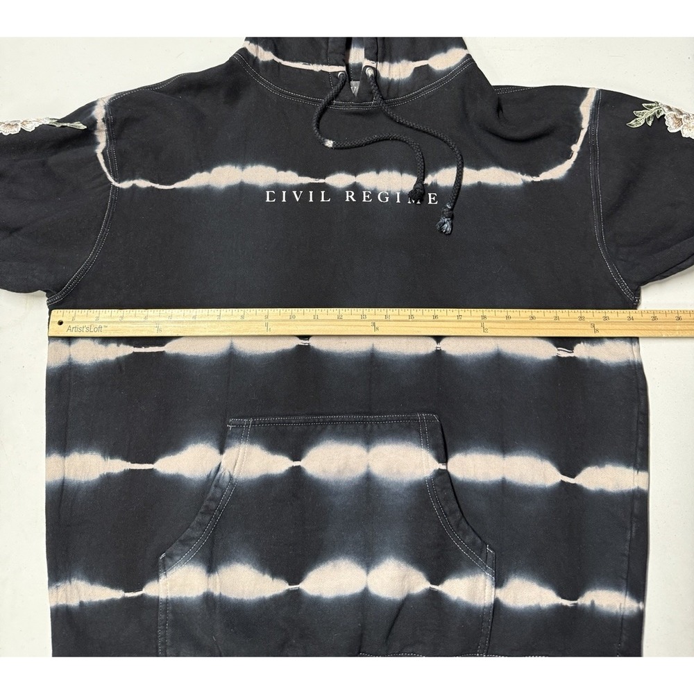 Civil Regime Hoodie Medium Floral Embroidered Tie Dye - Picture 11 of 14